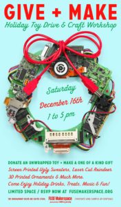 Give + Make Holiday toy drive & craft workshop