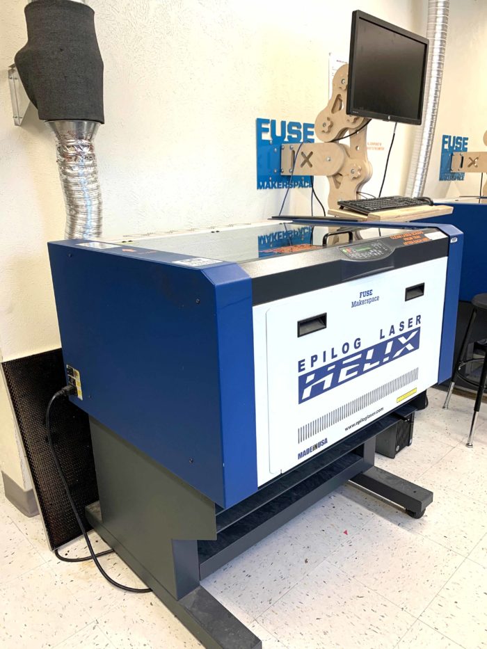 Image of the Epilog Helix laser at FUSE Makerspace