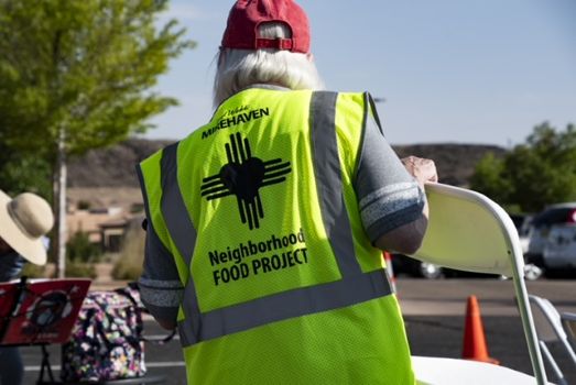 FUSE member Mitchell Gates printed these safety vests for the Mirehaven Del Webb Neighborhood Food Project.